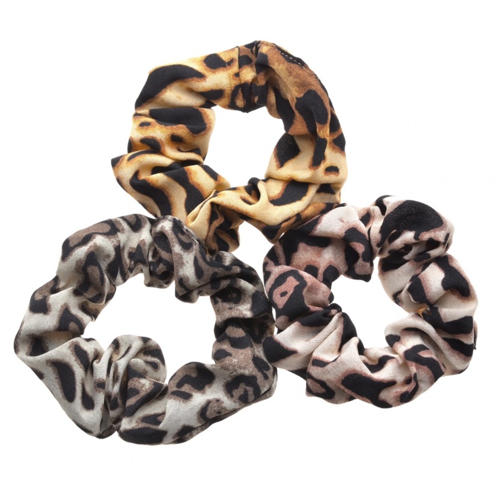 nOir Ombré Leopard Scrunchies - Set of 3